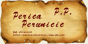 Perica Peruničić vizit kartica